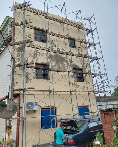 嘉義搭鐵架外牆防水工程, 嘉義六腳鄉外牆防水施工, 嘉義六腳鄉外牆防水工程